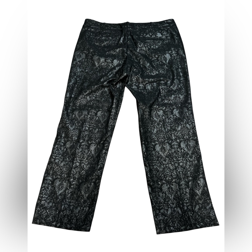 Worthington Elegant Black Patterned Trousers - image 3